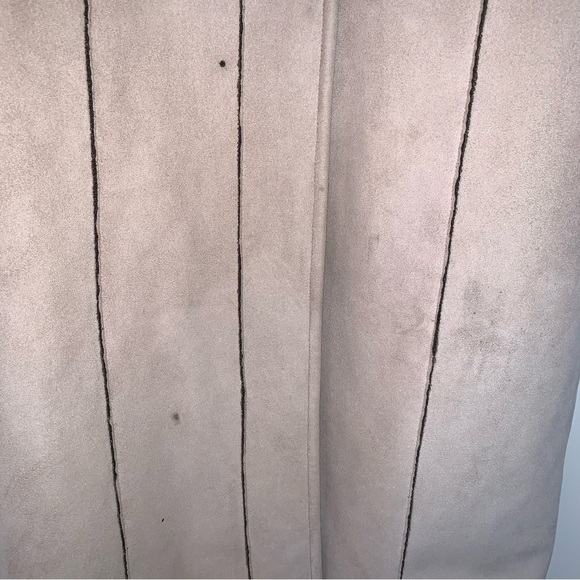 Vintage Penny Lane Coat Novelti 90s Y2K Beige Faux Fur Faux Suede Full Length S - Picture 8 of 9